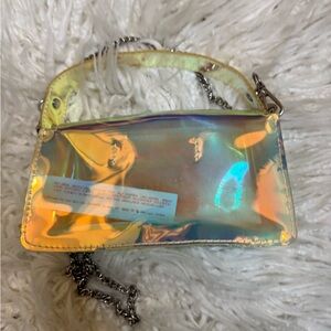 Zara Silver Clutch Elegant Wristlet